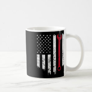 Funny Vintage Mechanic Distressed American Flag Gi Coffee Mug
