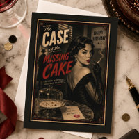 Funny Vintage Missing Birthday Cake Happy Birthday