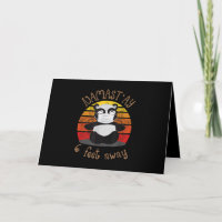 Funny Vintage Namaste Panda Namast'ay 6 Feet Away