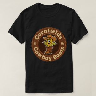 Funny Vintage Nebraska Corn Cowboy Retro T-Shirt