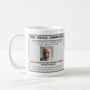 Funny Vintage Newspaper Front Page Milestone Coffee Mug