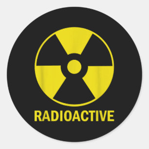 Funny Vintage Nostalgic Radioactive Nuclear War Sy Classic Round Sticker