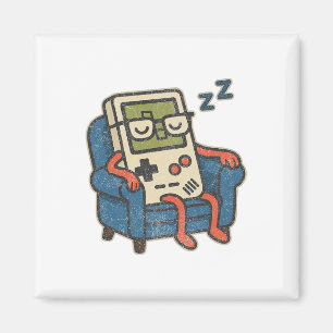 Funny Vintage Old Gamer Retro Video Game Old Gamer Magnet