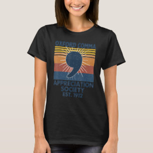 Funny Vintage Oxford Comma Appreciation Society T T-Shirt