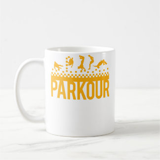 Funny Vintage Parkour Running Christmas Gift Kid Coffee Mug
