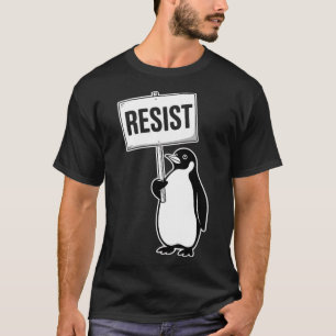 Funny Vintage Penguin Resist Cool Penguins Resist T-Shirt