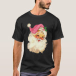 Funny Vintage Pink Santa Claus Pink Christmas Desi T-Shirt<br><div class="desc">Funny Vintage Pink Santa Claus Pink Christmas Design</div>