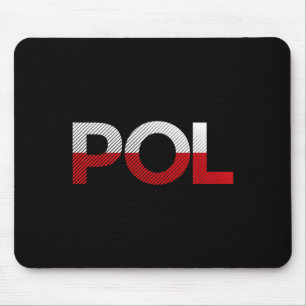 Funny Vintage Poland Flag Soccer Sport Flag Poland Mouse Pad