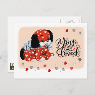 Funny Vintage Puppy Valentine's Day Postcards