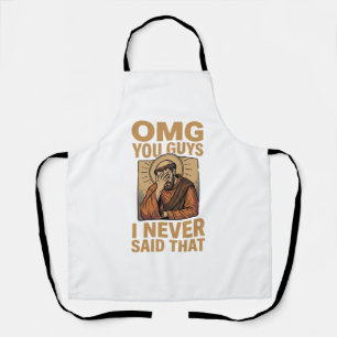 Funny Vintage Religious Facepalm Quote Shirt Desig Apron