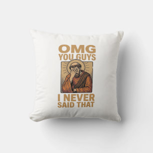 Funny Vintage Religious Facepalm Quote Shirt Desig Cushion