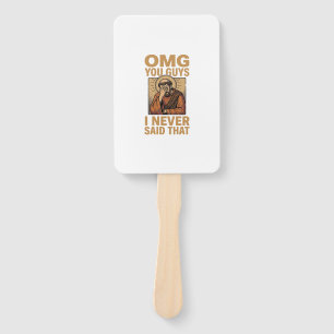 Funny Vintage Religious Facepalm Quote Shirt Desig Hand Fan