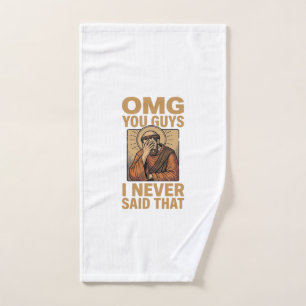 Funny Vintage Religious Facepalm Quote Shirt Desig Hand Towel