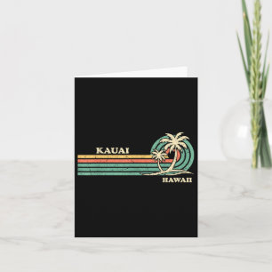 Funny Vintage Retro Summer Vacation Hawaii Kauai B Card