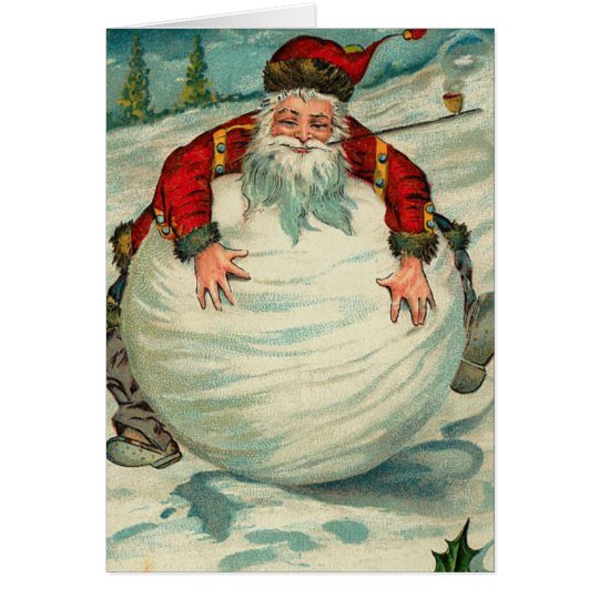 Funny Vintage Santa Christmas Card | Zazzle.com.au