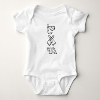 Funny Vintage Scuba Diving Baby Bodysuit