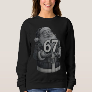 Funny Vintage Six Seven 6 7 Meme Santa Christmas 6 Sweatshirt
