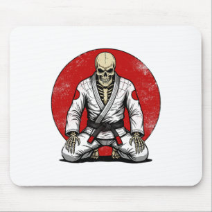 Funny Vintage Skeleton Brazilian Jiu-jitsu Retro G Mouse Pad