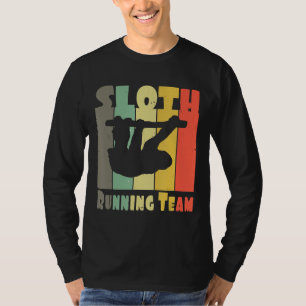 Funny Vintage Sloth Running Team T-Shirt