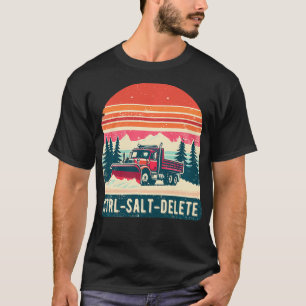Funny Vintage Snowplow Truck Driver Winter Ice Sno T-Shirt