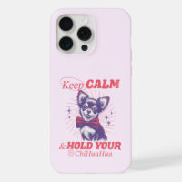 Funny Vintage Style Chihuahua with Pink Bowtie