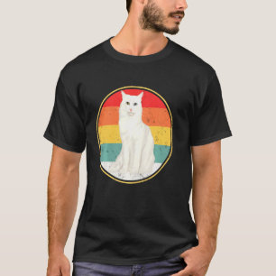 Funny Vintage Sunset Turkish Angora Cat T-Shirt