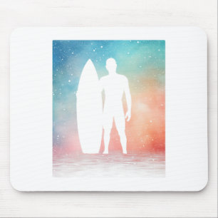 Funny Vintage Surf Design For Men Boys Surfing And Mouse Pad