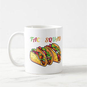 Funny Vintage Taco Squad Mexican Food Lover Coffee Mug