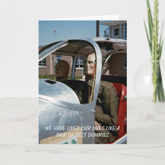 FUNNY VINTAGE TEST DUMMIES MANNEQUINN DOLL PHOTO CARD (Front)