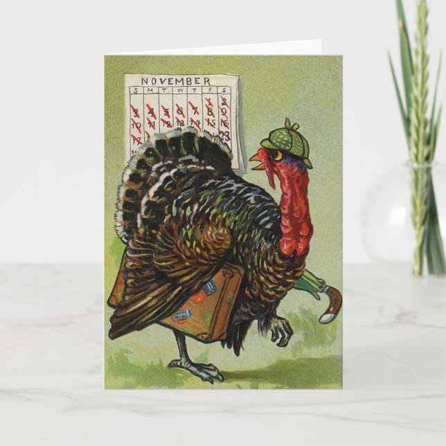 Funny Vintage Thanksgiving card (Front)
