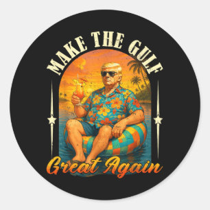 Funny Vintage Tp Make The Gulf Great Again Tp Classic Round Sticker