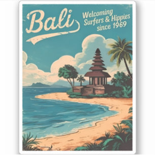 Funny Vintage Travel Bali Indonesia Retro Humor