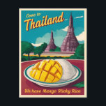 Funny Vintage Travel Thailand Humour Retro Graphic Postcard<br><div class="desc">Embrace the spirit of lighthearted fun and celebrate the beauty of Thailand with this unique vintage design. With its tongue-in-cheek humour and vibrant imagery,  this design is sure to bring a smile to your face and a sense of wanderlust to your heart.</div>