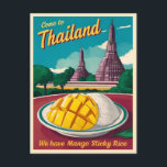 Funny Vintage Travel Thailand Humour Retro Graphic Postcard<br><div class="desc">Embrace the spirit of lighthearted fun and celebrate the beauty of Thailand with this unique vintage design. With its tongue-in-cheek humour and vibrant imagery,  this design is sure to bring a smile to your face and a sense of wanderlust to your heart.</div>