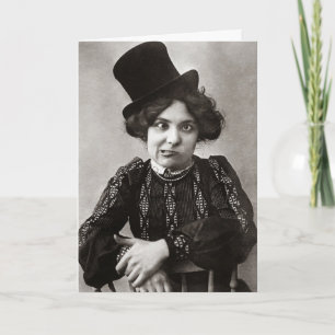 Funny Vintage Victorian Woman Making a Face Postca Card