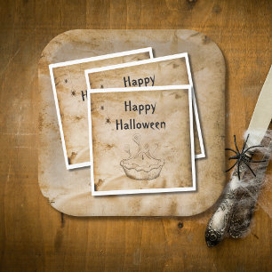 Funny Vintage Welcome Children Halloween Party Napkin