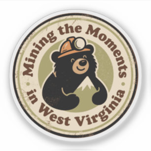 Funny Vintage West Virginia Bear Miner Hat Retro