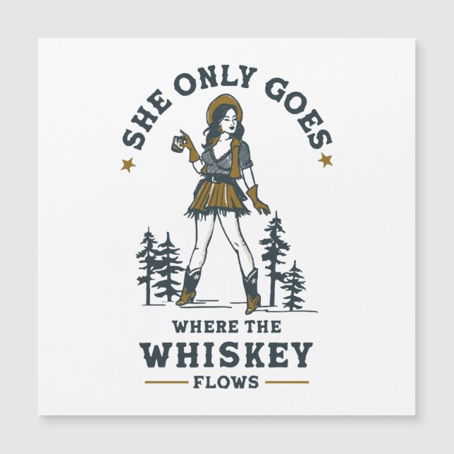 Funny Vintage Western Cowgirl Whiskey Lover (Front)