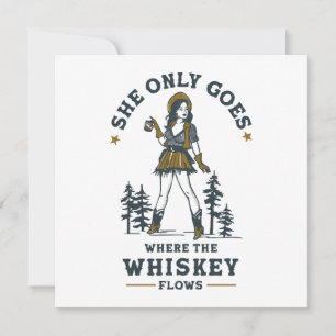 Funny Vintage Western Cowgirl Whiskey Lover