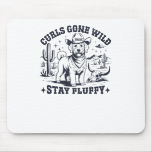 Funny Vintage Western Labradoodle Sticker Mouse Pad