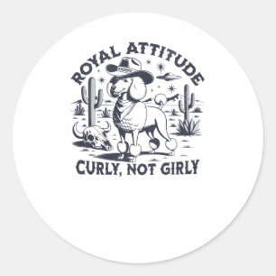 Funny Vintage Western Poodle Sticker