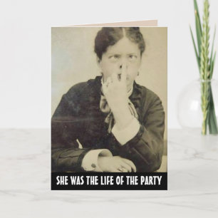 FUNNY VINTAGE WOMAN BIRTHDAY greeting card