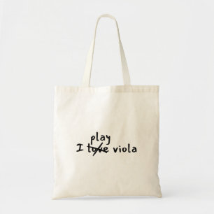 Funny Viola Violist Joke Black Writing Novelty Tote Bag