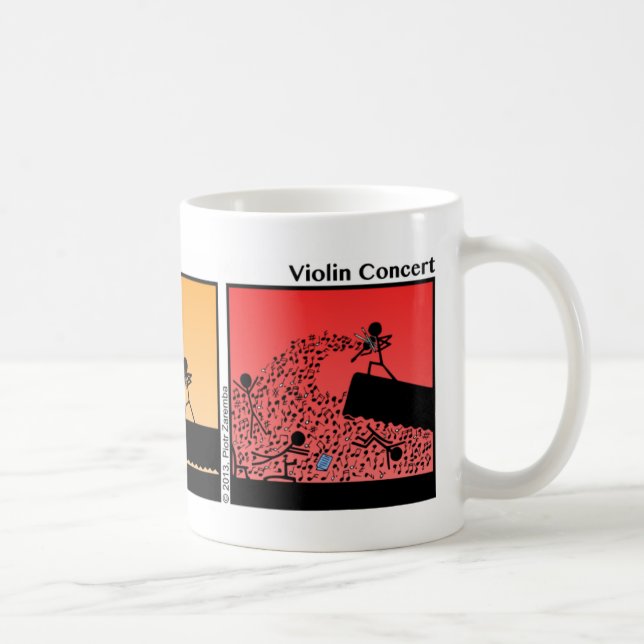 Funny Violin Concert Stickman Mug - 113 (Right)