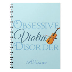 Funny Violin Cute Custom Notebook