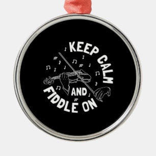 Funny Violin Violin Player Metal Ornament