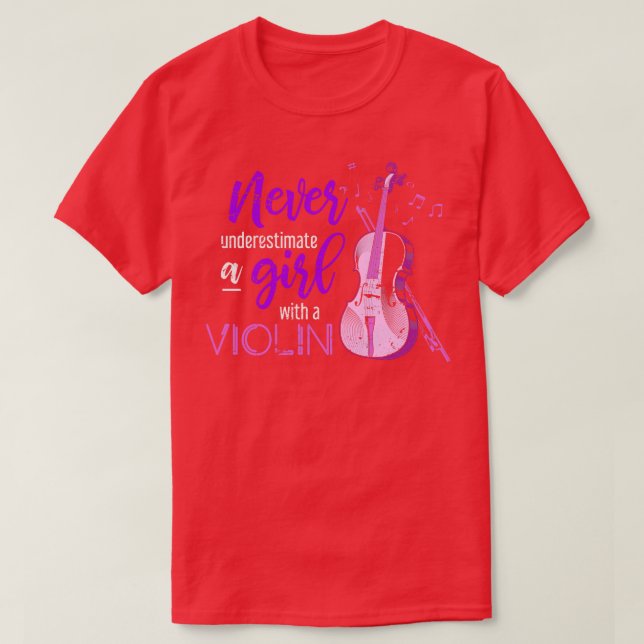 Funny Violinist  Violin  T-Shirt (Design Front)