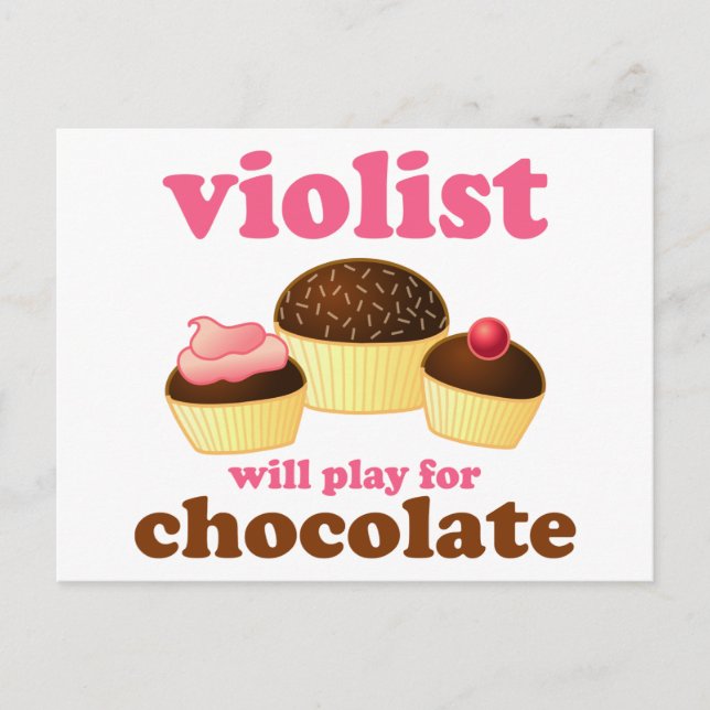 Funny Violist Music Postcard (Front)