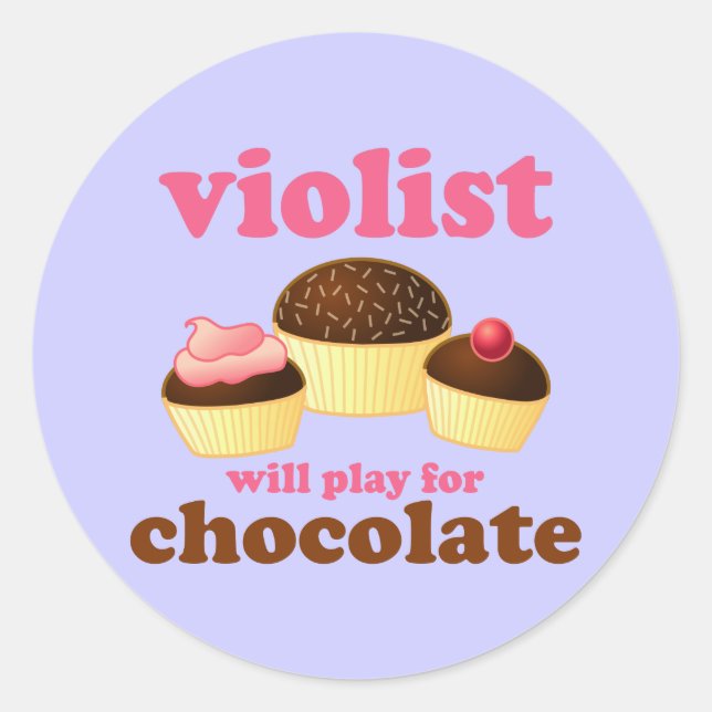 Funny Violist Music Sticker (Front)
