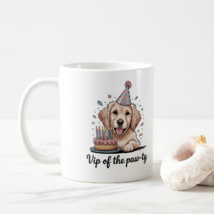 Funny "VIP of the Paw-ty" Dog Birthday Coffee Mug
